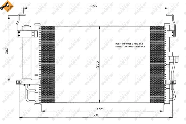 Radiador de aparelho de ar condicionado para Hyundai Coupe (GK)