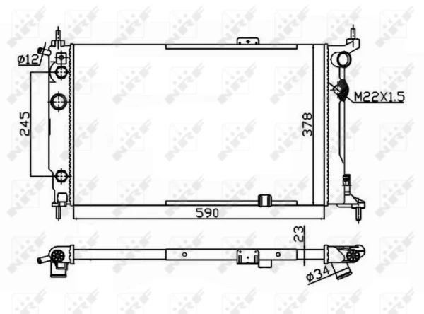 54201 NRF radiador de esfriamento de motor