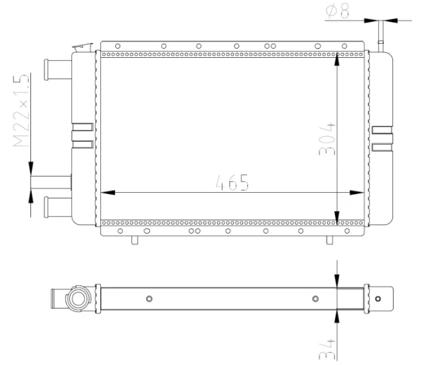 Radiador de esfriamento de motor para Renault Trafic (P6)