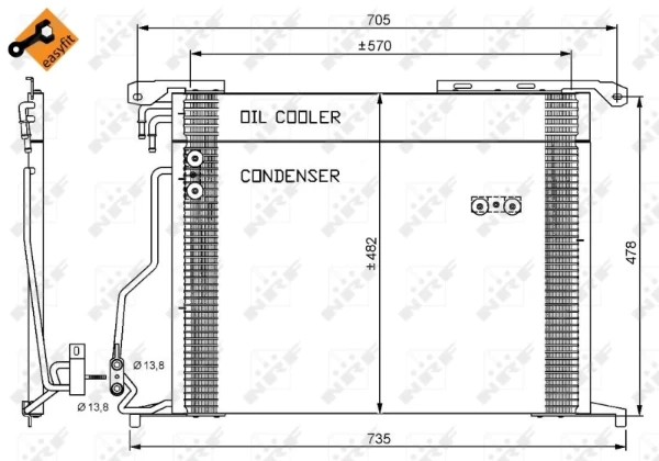 Radiador de aparelho de ar condicionado на Mercedes S (W220)