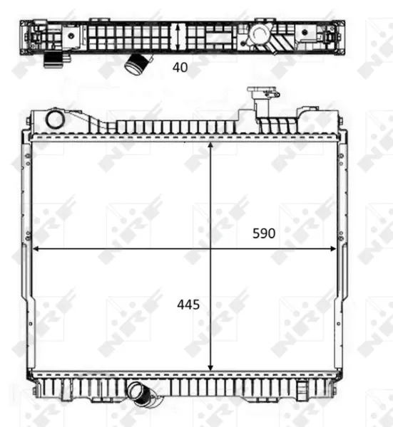 Radiador de esfriamento de motor 58484 NRF