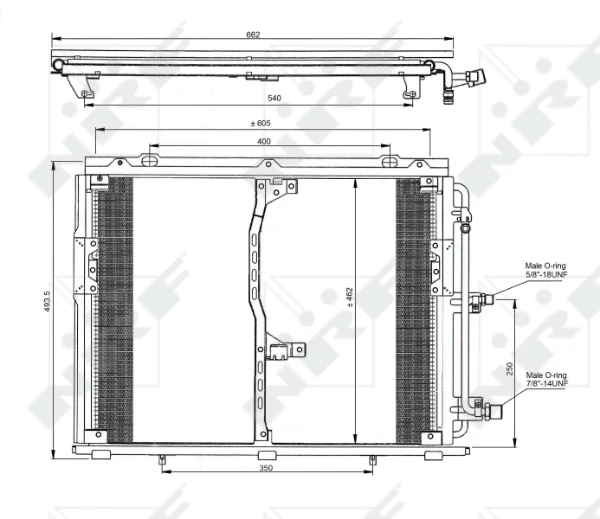 35229 NRF radiador de aparelho de ar condicionado