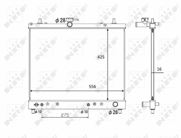Radiador de esfriamento de motor 58446 NRF