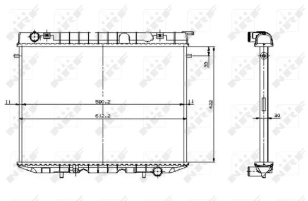 Radiador de esfriamento de motor 6302020 General Motors