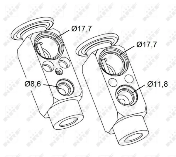 Válvula TRV de aparelho de ar condicionado A0038307384 Mercedes