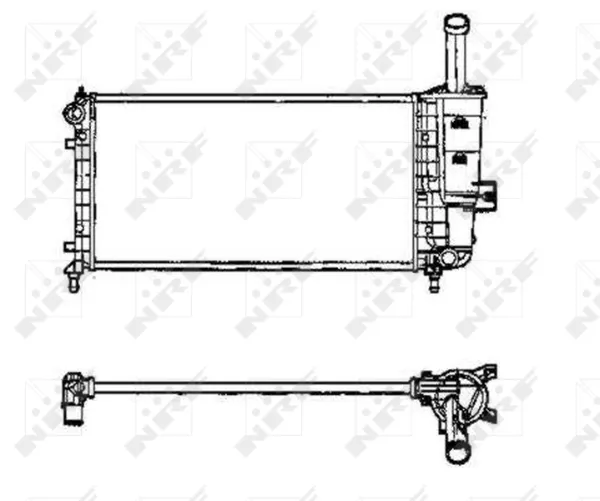 Radiador de esfriamento de motor 53605 NRF