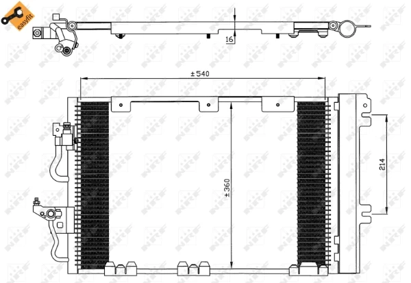 35556 NRF radiador de aparelho de ar condicionado