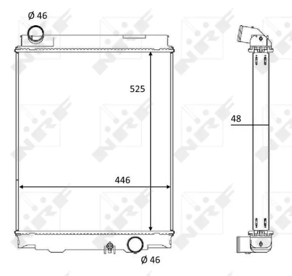 Radiador de esfriamento de motor Mitsubishi Canter VII