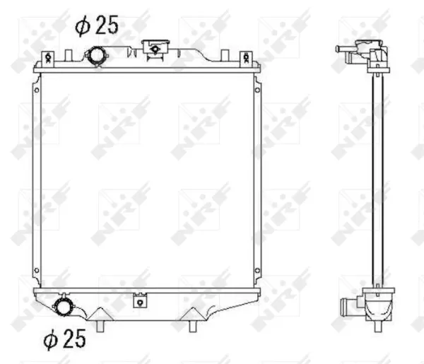 Radiador de esfriamento de motor Suzuki Alto III