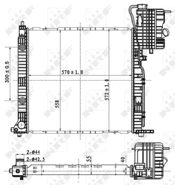 A6385013401 Mercedes radiador de esfriamento de motor