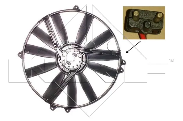 Ventilador elétrico de esfriamento montado (motor + roda de aletas) 47300 NRF