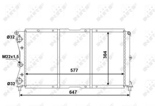 Radiador de esfriamento de motor 58955 NRF
