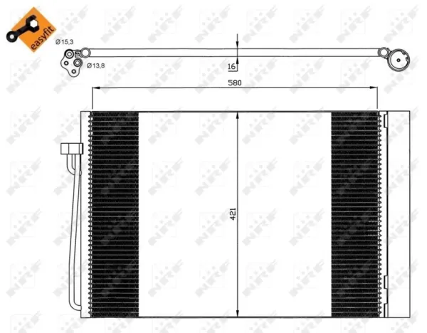 Radiador de aparelho de ar condicionado 35537 NRF