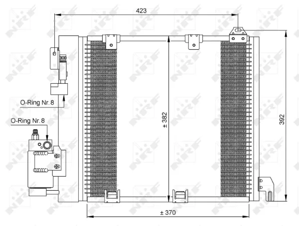 Radiador de aparelho de ar condicionado Opel Zafira F75