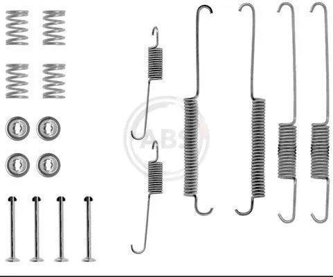 Kit de montagem das sapatas traseiras de tambor Ford Taunus '80