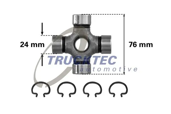 Cruzeta da junta universal traseira 0234004 Trucktec