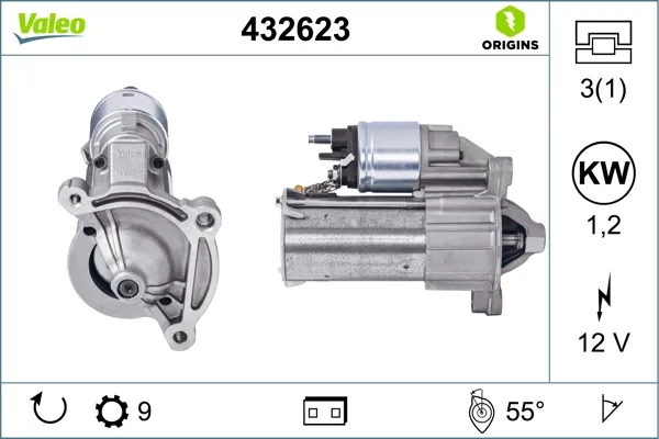 Motor de arranco 432623 VALEO