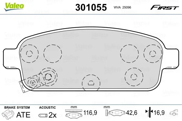 Sapatas do freio traseiras de disco Opel Astra J Sports Tourer