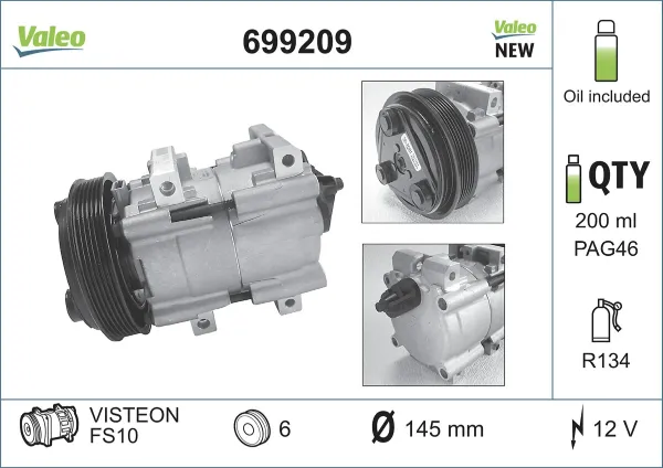 Compressor de aparelho de ar condicionado Ford Maverick II