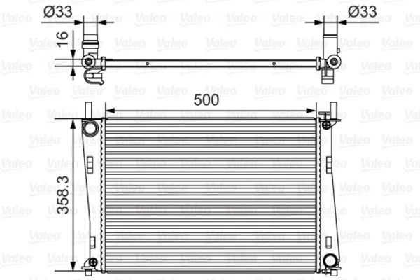 Radiador de esfriamento de motor 734273 VALEO