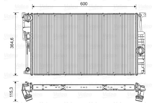 Radiador de esfriamento de motor 735453 VALEO