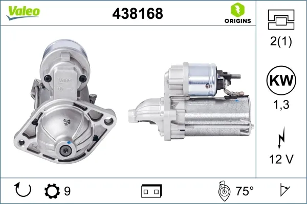 Motor de arranco 438168 VALEO