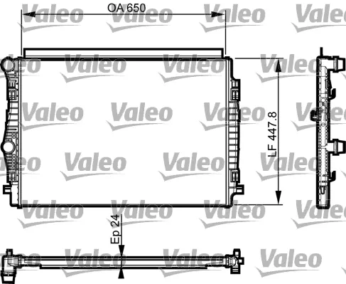Radiador de esfriamento de motor 735559 VALEO