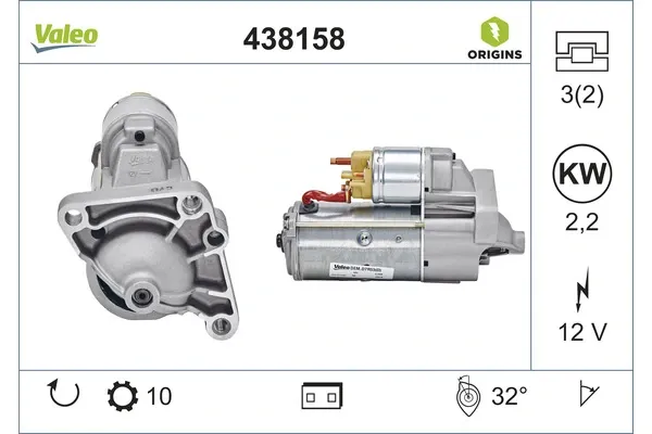 Motor de arranco 438158 VALEO