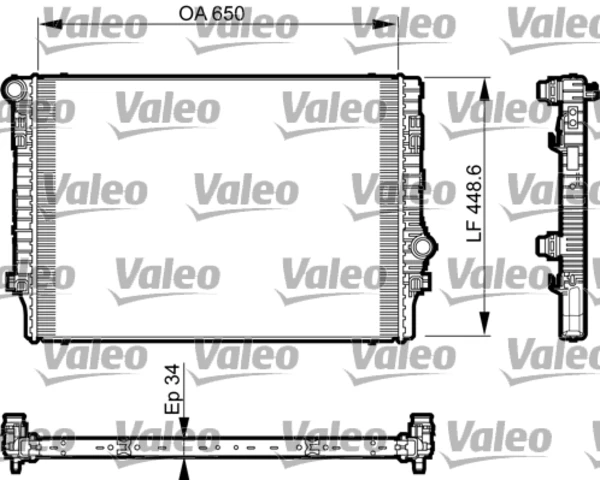 735548 VALEO radiador de esfriamento de motor