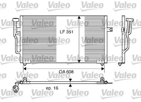 Radiador de aparelho de ar condicionado Volvo V40 VW