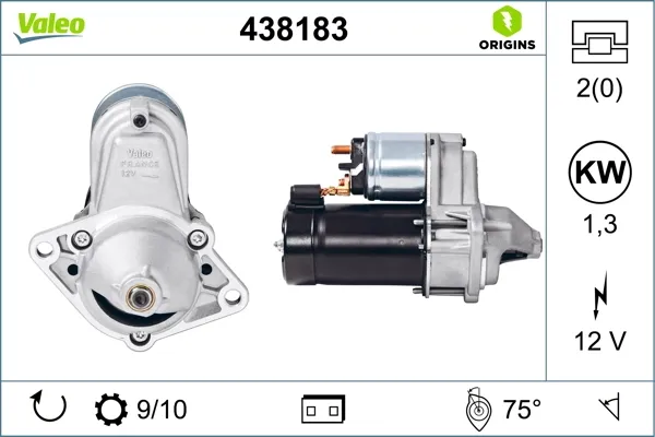 Motor de arranco 438183 VALEO