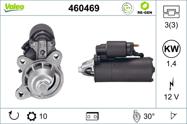 Motor de arranco 460469 VALEO