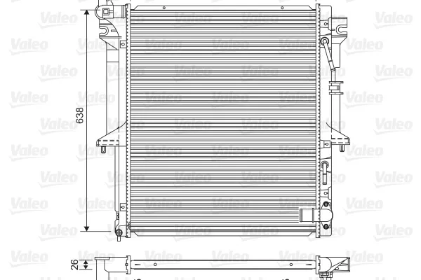 Radiador de esfriamento de motor 701585 VALEO