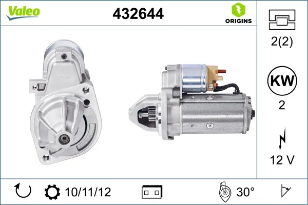Motor de arranco 432644 VALEO