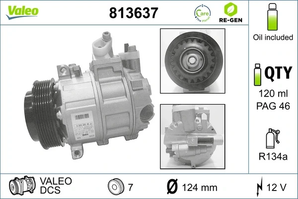 813637 VALEO compressor de aparelho de ar condicionado