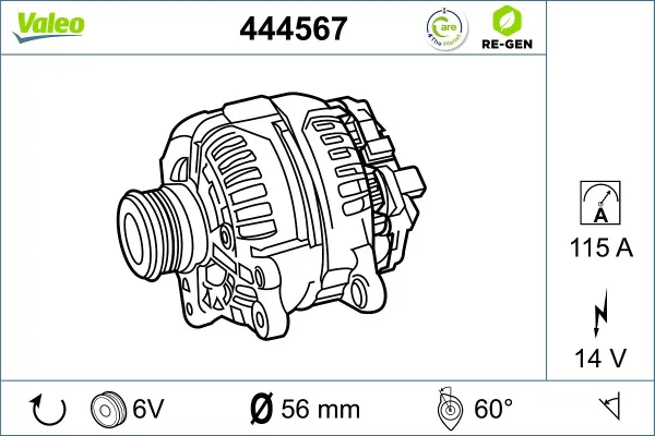 Gerador 444567 VALEO