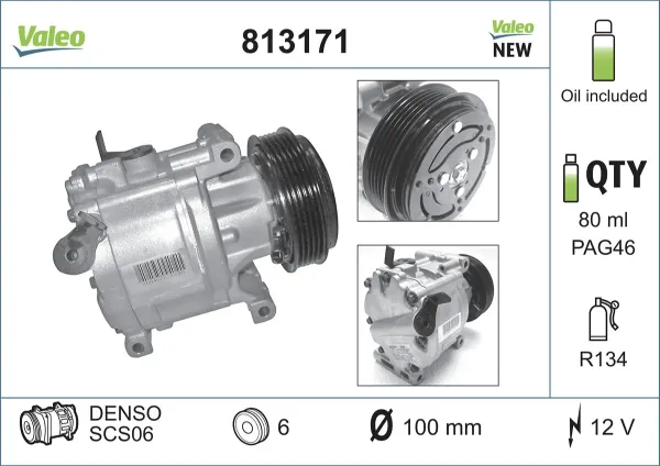 Compressor de aparelho de ar condicionado Fiat 500 312