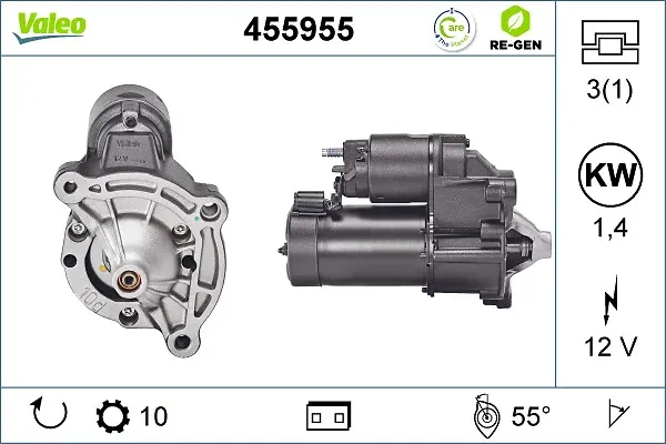 Motor de arranco 455955 VALEO