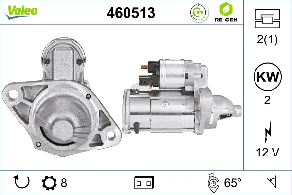 Motor de arranco 460513 VALEO