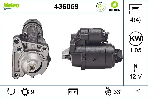 Motor de arranco 436059 VALEO