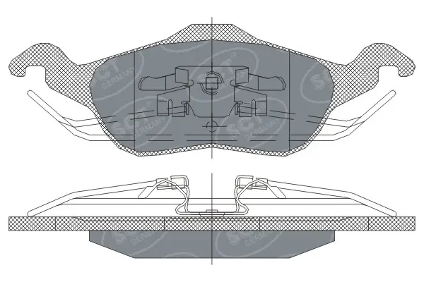 Sapatas do freio dianteiras de disco Ford Focus 1 DFW