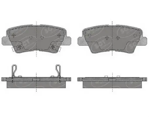 Sapatas do freio traseiras de disco SP629PR SCT