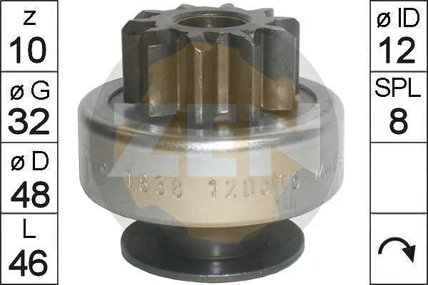 Roda-livre do motor de arranco ZN1838 ERA