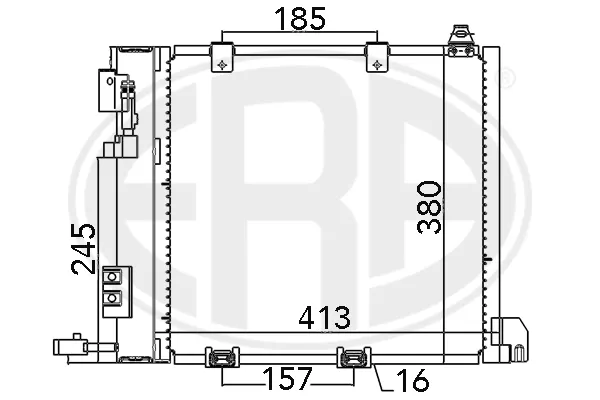 Radiador de aparelho de ar condicionado Opel Zafira F75