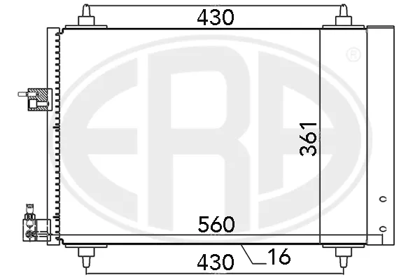 Radiador de aparelho de ar condicionado 667039 ERA
