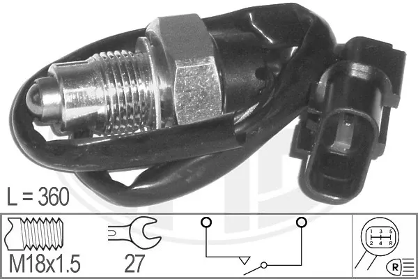 Sensor de ativação das luzes de marcha à ré 330767 ERA