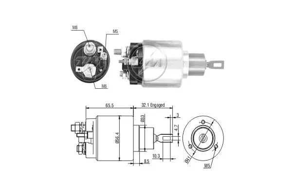 Relê retrator do motor de arranco ZM675 ERA