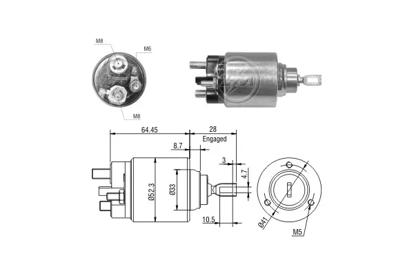 Relê retrator do motor de arranco ZM371 ERA
