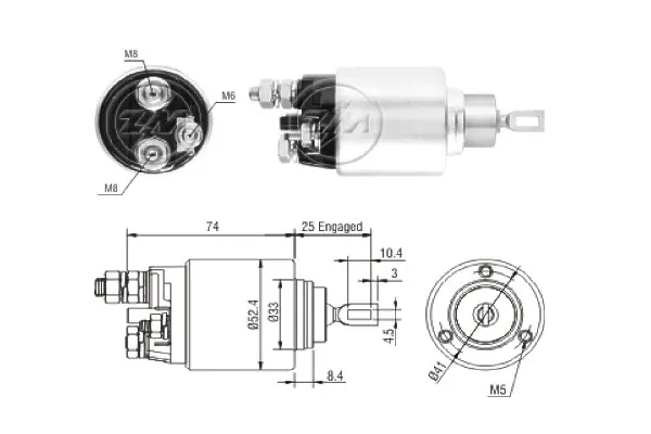 Relê retrator do motor de arranco Fiat Ducato 3 250