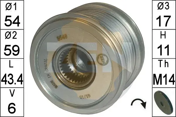 Polia do gerador ZN5648 ERA